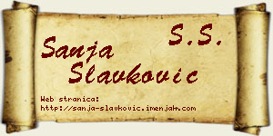 Sanja Slavković vizit kartica